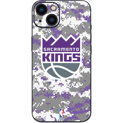 NBA Sacramento Kings Purple Digi Camo iPhone 14 Skin