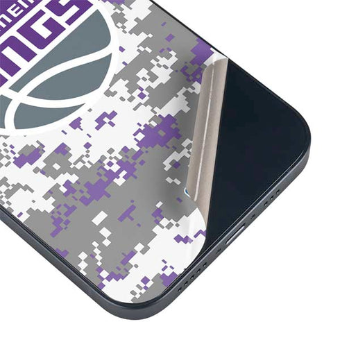 NBA Sacramento Kings Purple Digi Camo iPhone 14 Skin