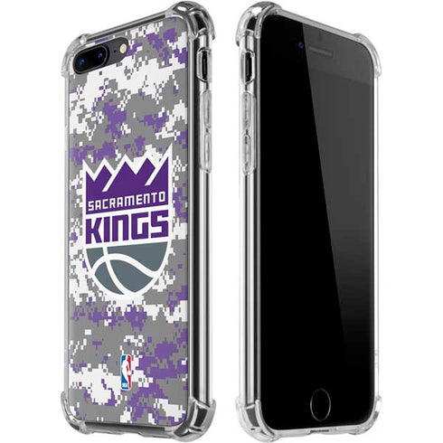 NBA Sacramento Kings Purple Digi Camo iPhone 7/8 Plus Clear Case