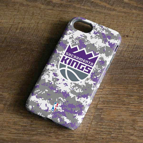 NBA Sacramento Kings Purple Digi Camo iPhone 7 Pro Case
