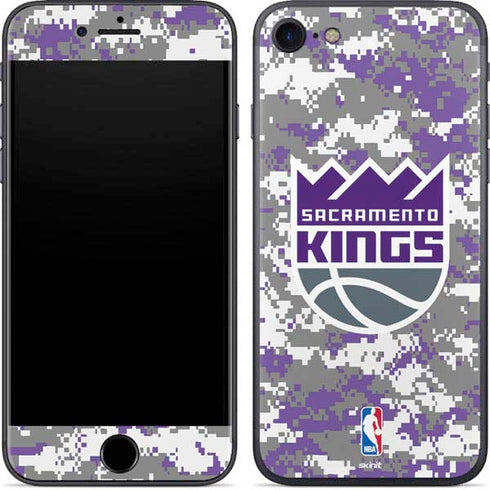 NBA Sacramento Kings Purple Digi Camo iPhone 7 Skin