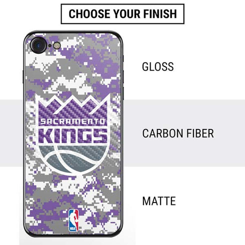 NBA Sacramento Kings Purple Digi Camo iPhone SE (2nd & 3rd Gen) Skin