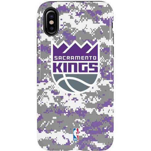 NBA Sacramento Kings Purple Digi Camo iPhone X Pro Case