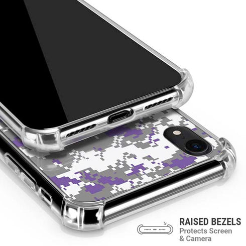 NBA Sacramento Kings Purple Digi Camo iPhone XR Clear Case