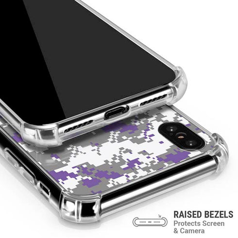 NBA Sacramento Kings Purple Digi Camo iPhone XS Max Clear Case