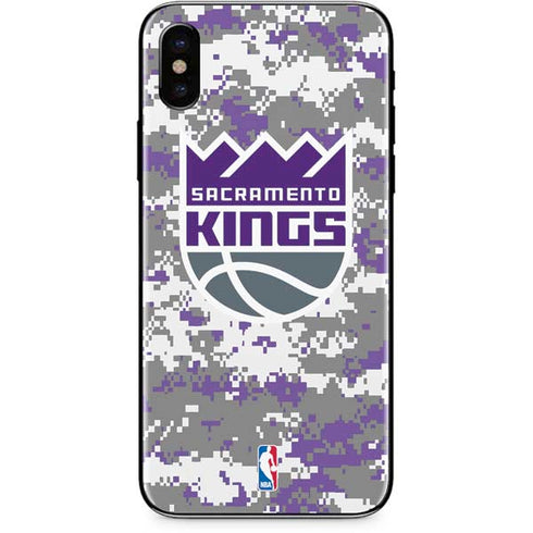 NBA Sacramento Kings Purple Digi Camo iPhone XS Max Skin