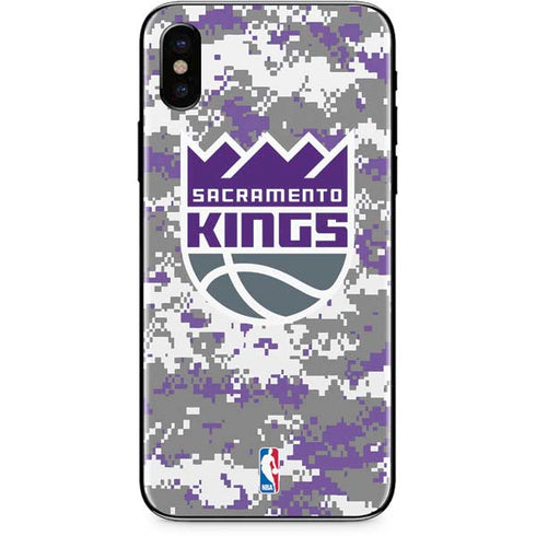NBA Sacramento Kings Purple Digi Camo iPhone XS Skin