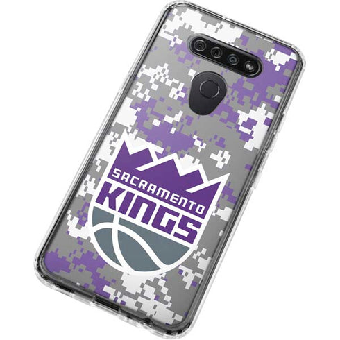 NBA Sacramento Kings Purple Digi Camo LG K51/Q51 Clear Case