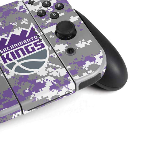 NBA Sacramento Kings Purple Digi Camo Nintendo Switch OLED (2021) Skin