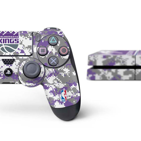 NBA Sacramento Kings Purple Digi Camo PS4 Console and Controller Bundle Skin
