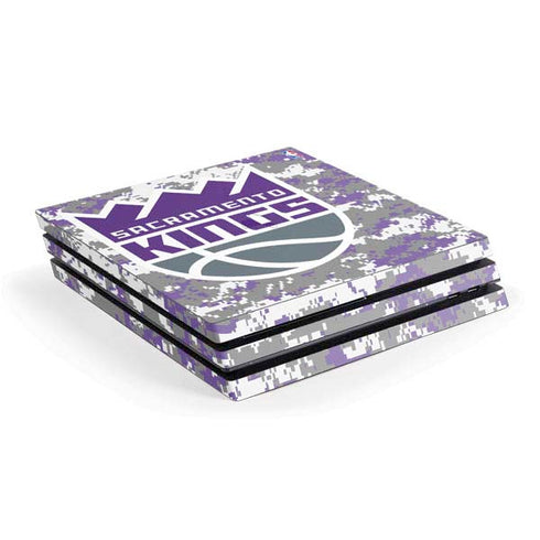 NBA Sacramento Kings Purple Digi Camo PS4 Pro Console Skin