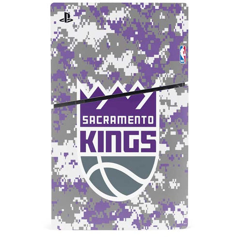 NBA Sacramento Kings Purple Digi Camo PS5 Slim Disk Bundle Skin