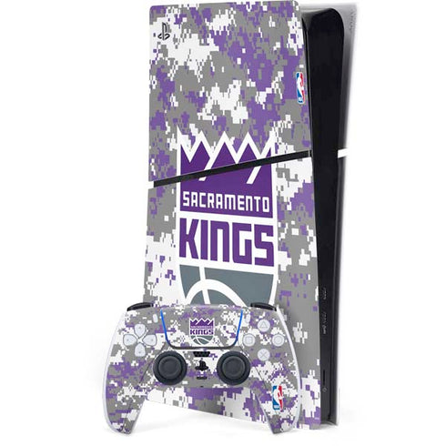 NBA Sacramento Kings Purple Digi Camo PS5 Slim Digital Edition Bundle Skin
