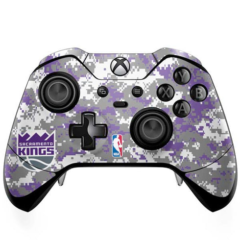 NBA Sacramento Kings Purple Digi Camo Xbox One Elite Controller Skin