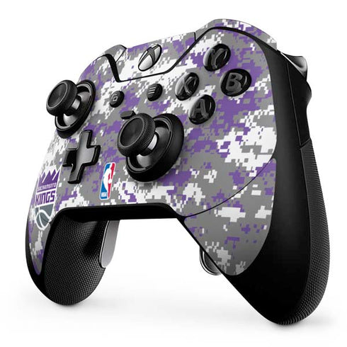 NBA Sacramento Kings Purple Digi Camo Xbox One Elite Controller Skin