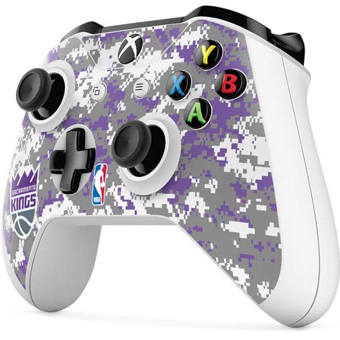 NBA Sacramento Kings Purple Digi Camo Xbox One S Controller Skin