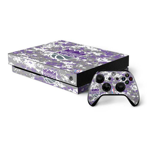 NBA Sacramento Kings Purple Digi Camo Xbox One X Bundle Skin