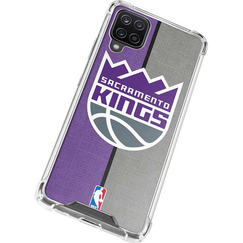NBA Sacramento Kings Split Canvas Galaxy A12 Clear Case