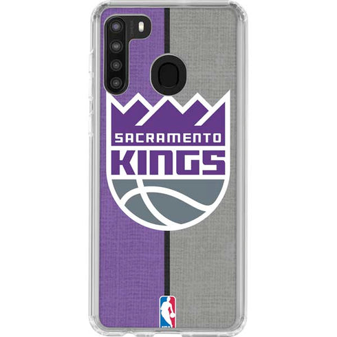 NBA Sacramento Kings Split Canvas Galaxy A21 Clear Case