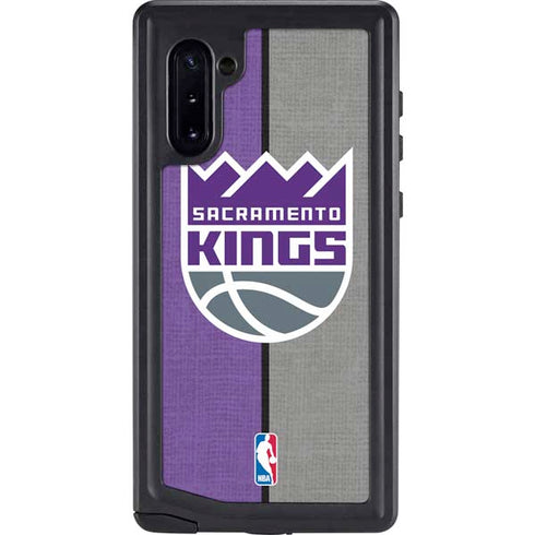 NBA Sacramento Kings Split Canvas Galaxy Note 10 Waterproof Case