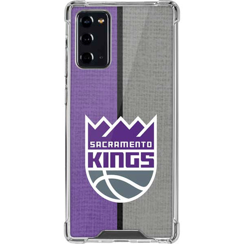 NBA Sacramento Kings Split Canvas Galaxy Note20 5G Clear Case