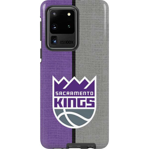 NBA Sacramento Kings Split Canvas Galaxy S20 Ultra 5G Pro Case