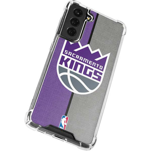 NBA Sacramento Kings Split Canvas Galaxy S21 FE Clear Case