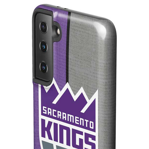 NBA Sacramento Kings Split Canvas Galaxy S21 FE Pro Case