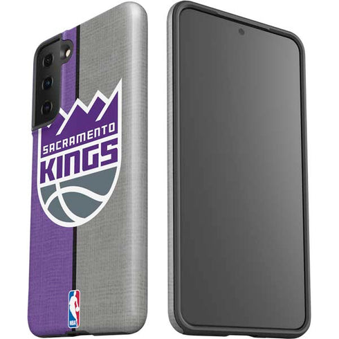 NBA Sacramento Kings Split Canvas Galaxy S21 FE Pro Case