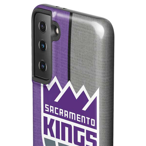 NBA Sacramento Kings Split Canvas Galaxy S21 Plus 5G Pro Case