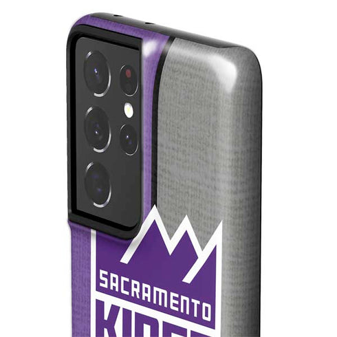 NBA Sacramento Kings Split Canvas Galaxy S21 Ultra 5G Pro Case