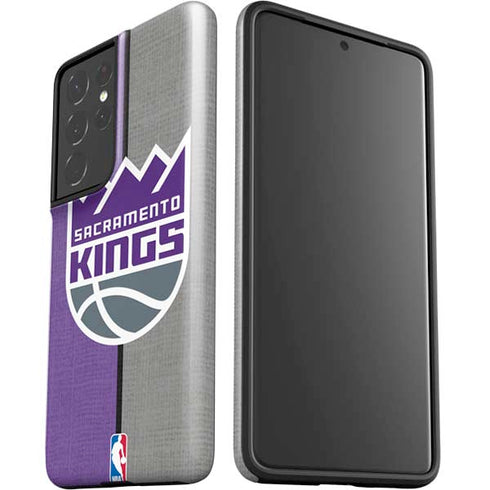 NBA Sacramento Kings Split Canvas Galaxy S21 Ultra 5G Pro Case