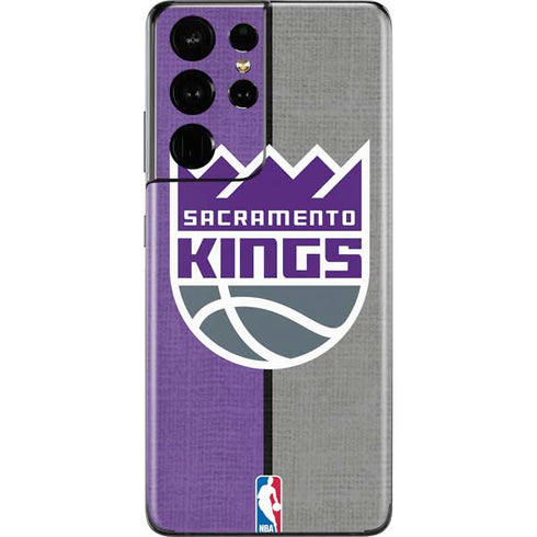 NBA Sacramento Kings Split Canvas Galaxy S21 Ultra 5G Skin