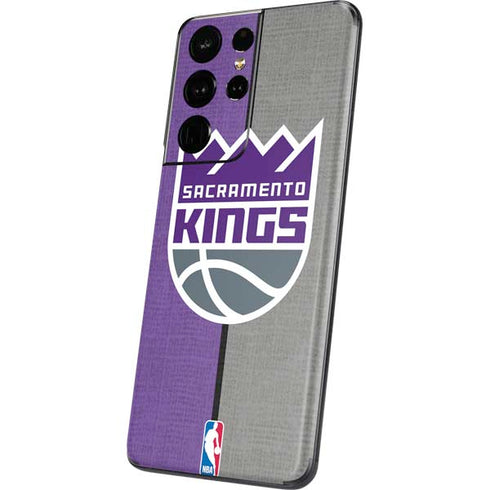 NBA Sacramento Kings Split Canvas Galaxy S21 Ultra 5G Skin