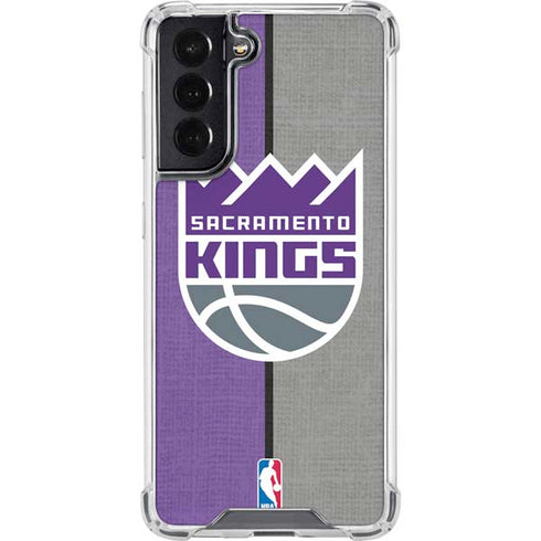 NBA Sacramento Kings Split Canvas Galaxy S22 Clear Case