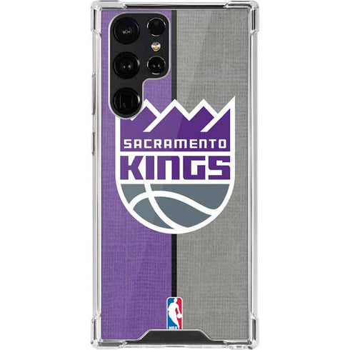 NBA Sacramento Kings Split Canvas Galaxy S22 Ultra Clear Case