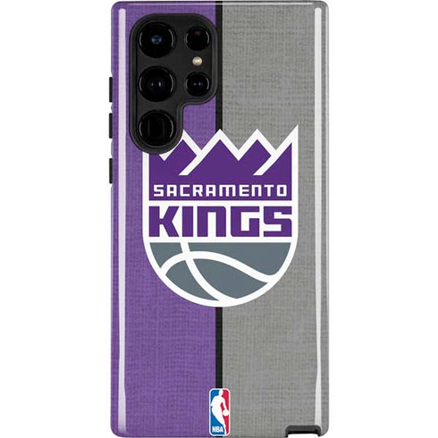 NBA Sacramento Kings Split Canvas Galaxy S22 Ultra Pro Case