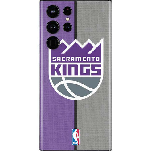 NBA Sacramento Kings Split Canvas Galaxy S22 Ultra Skin