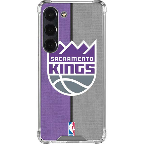 NBA Sacramento Kings Split Canvas Galaxy S23 Clear Case