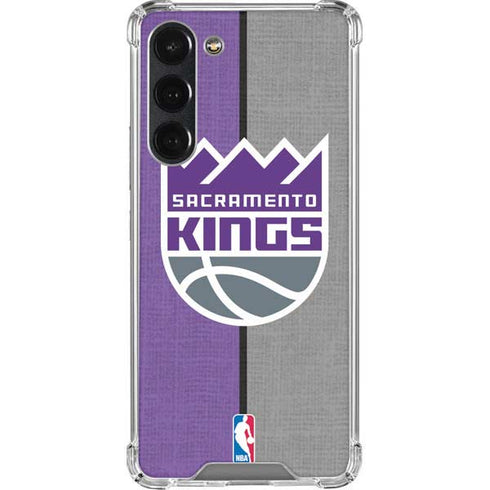 NBA Sacramento Kings Split Canvas Galaxy S23 Plus Clear Case