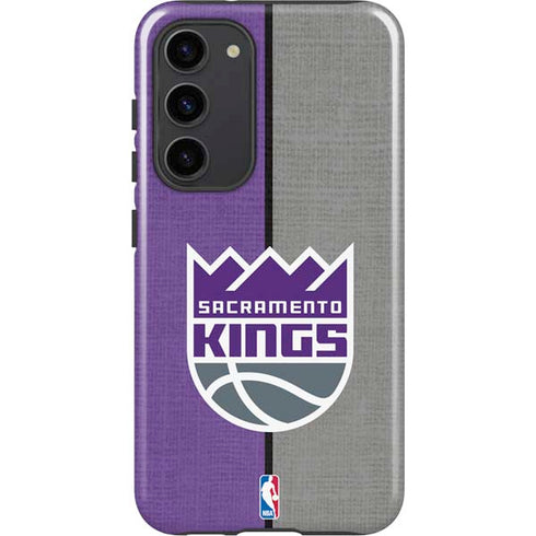 NBA Sacramento Kings Split Canvas Galaxy S23 Plus Pro Case