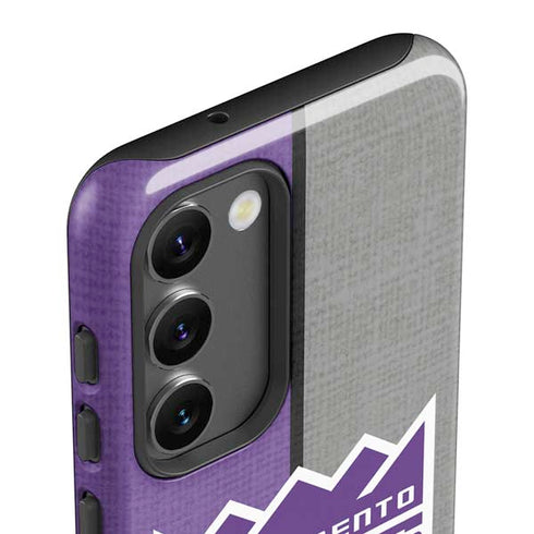 NBA Sacramento Kings Split Canvas Galaxy S23 Plus Pro Case