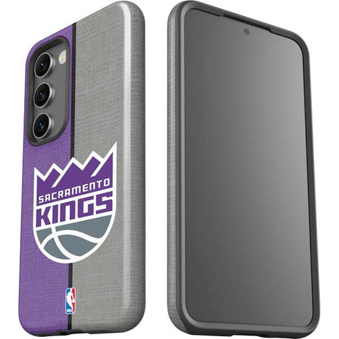 NBA Sacramento Kings Split Canvas Galaxy S23 Plus Pro Case