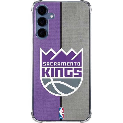 NBA Sacramento Kings Split Canvas Galaxy S24 Clear Case