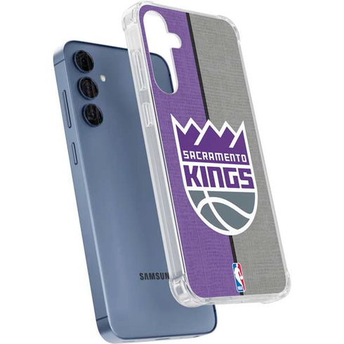 NBA Sacramento Kings Split Canvas Galaxy S24 Clear Case