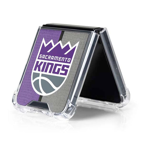 NBA Sacramento Kings Split Canvas Galaxy Z Flip5 5G Clear Case