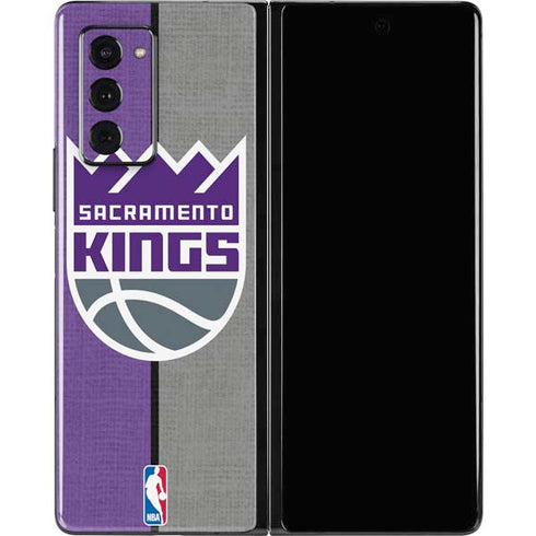 NBA Sacramento Kings Split Canvas Galaxy Z Fold2 5G Skin