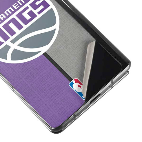 NBA Sacramento Kings Split Canvas Galaxy Z Fold2 5G Skin