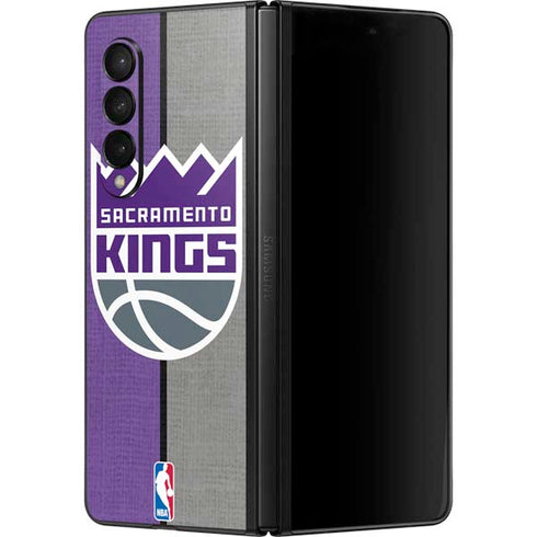 NBA Sacramento Kings Split Canvas Galaxy Z Fold3 5G Skin