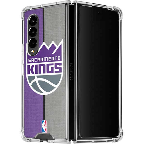 NBA Sacramento Kings Split Canvas Galaxy Z Fold4 5G Clear Case